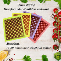 Beautiful plaid Swedish Sponge Dish Cloths in bright colors to enhance your traditional home décor while keeping it clean at the same time. They are durable, easy to use, compostable and eco friendly. Replaces paper towel, wipes, rags, dish towels, dishcloths and sponges.