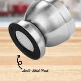 Elegant stainless steel mortar and pestle in brushed finish. Perfect tool for your kitchen to grind your spices, herbs, garlic, ginger and more when preparing your delicious homecooked dinner. Ergonomic, easy to clean and durable. With anti-skid padding.